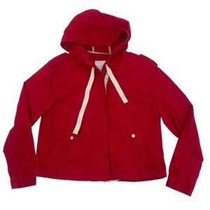 Springfield Womens EU 42 Red Utility Field Hooded Full Zip Jacket Drawstring